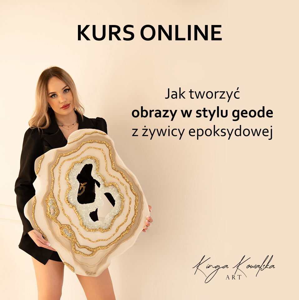 Kurs online „Jak tworzyć obrazy z żywicy w stylu geode”
